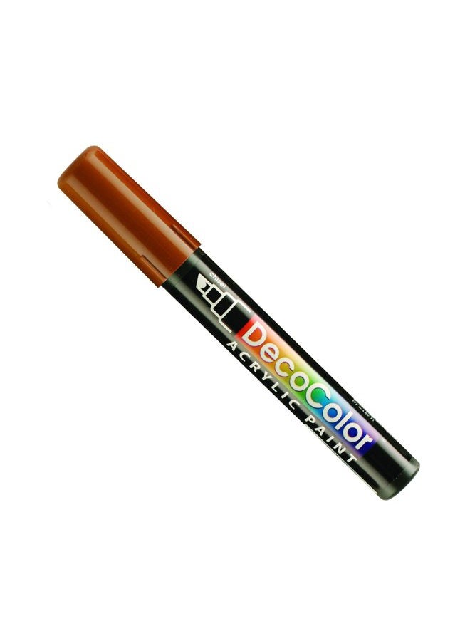 Uchida 315-C-6 Marvy Deco Color Chisel Tip Acrylic Paint Marker, Brown - Image 1